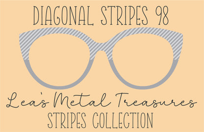 Diagonal Stripes 98 Eyewear Frame Toppers COMES WITH MAGNETS