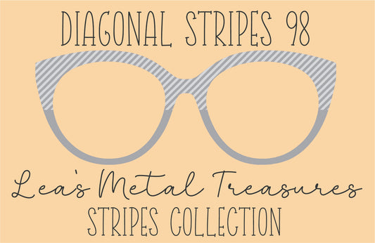 Diagonal Stripes 98 Eyewear Frame Toppers COMES WITH MAGNETS