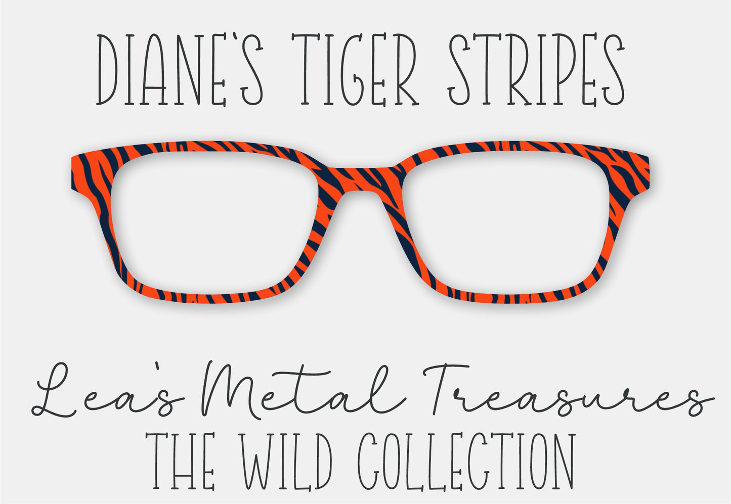 Diane's Tiger Stripes Eyewear Frame Toppers COMES WITH MAGNETS