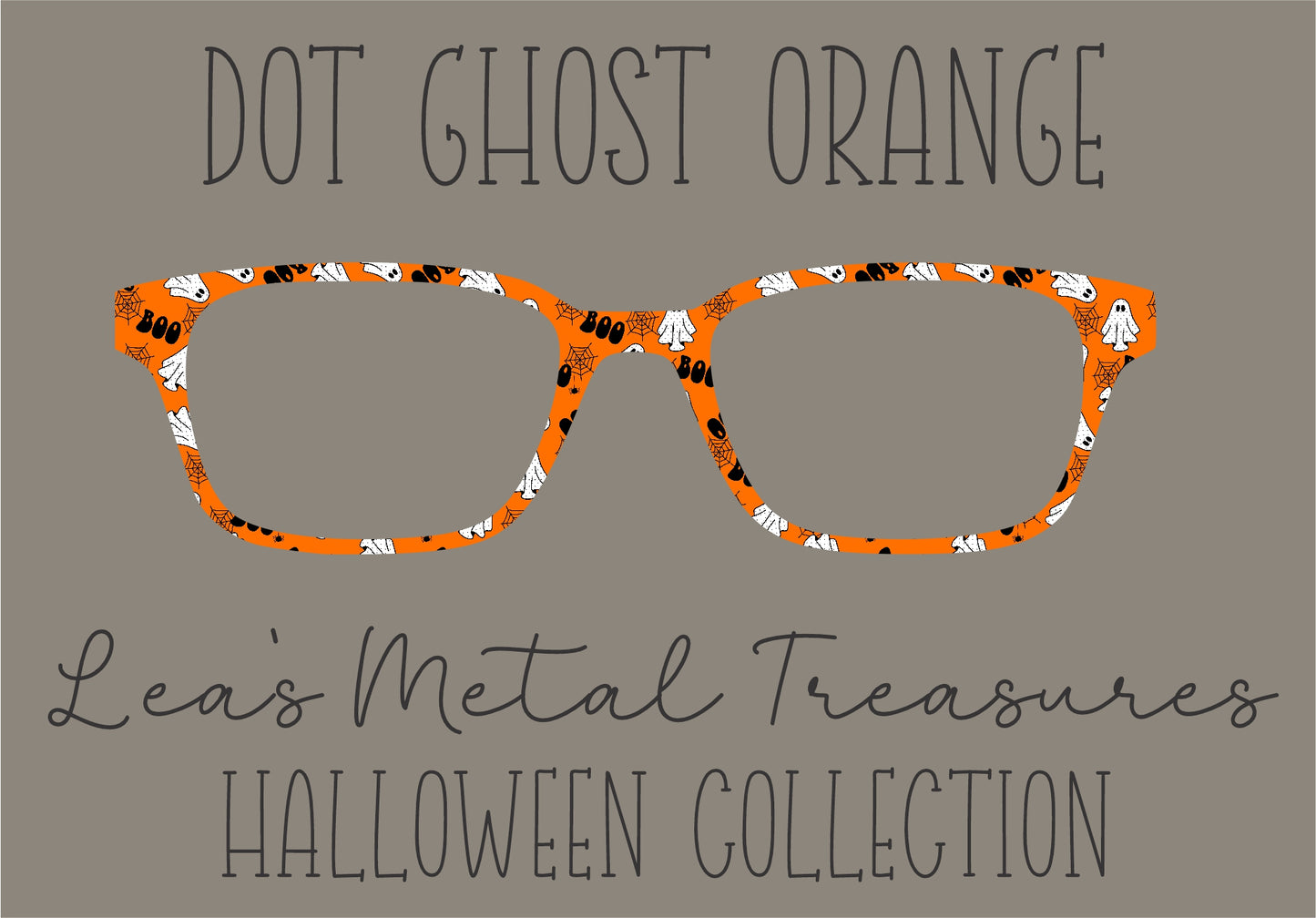 DOT GHOST ORANGE Eyewear Frame Toppers COMES WITH MAGNETS
