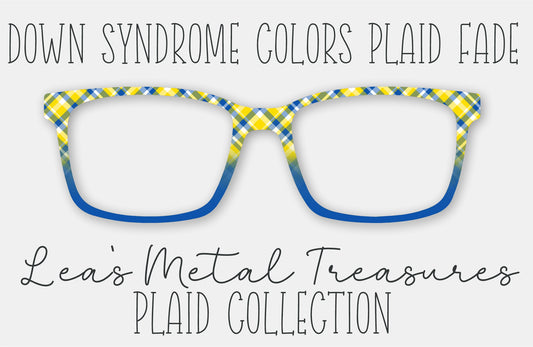 Down Syndrome Colors Plaid Fade • Magnetic Eyeglasses Toppers