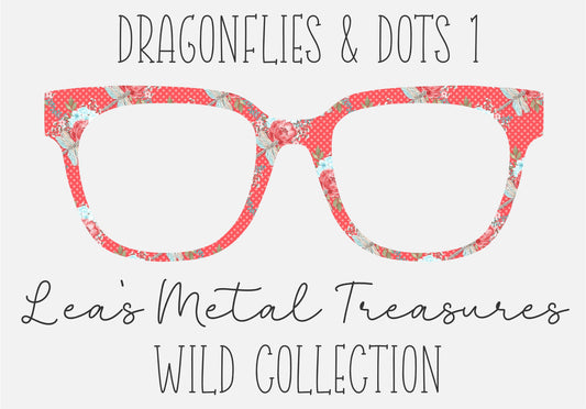 Dragonflies and Dots 1 Eyewear Frame Toppers COMES WITH MAGNETS