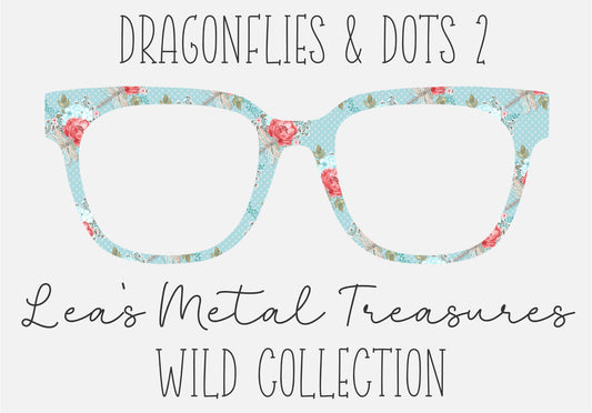 Dragonfly and Dots 2 Eyewear Frame Toppers COMES WITH MAGNETS