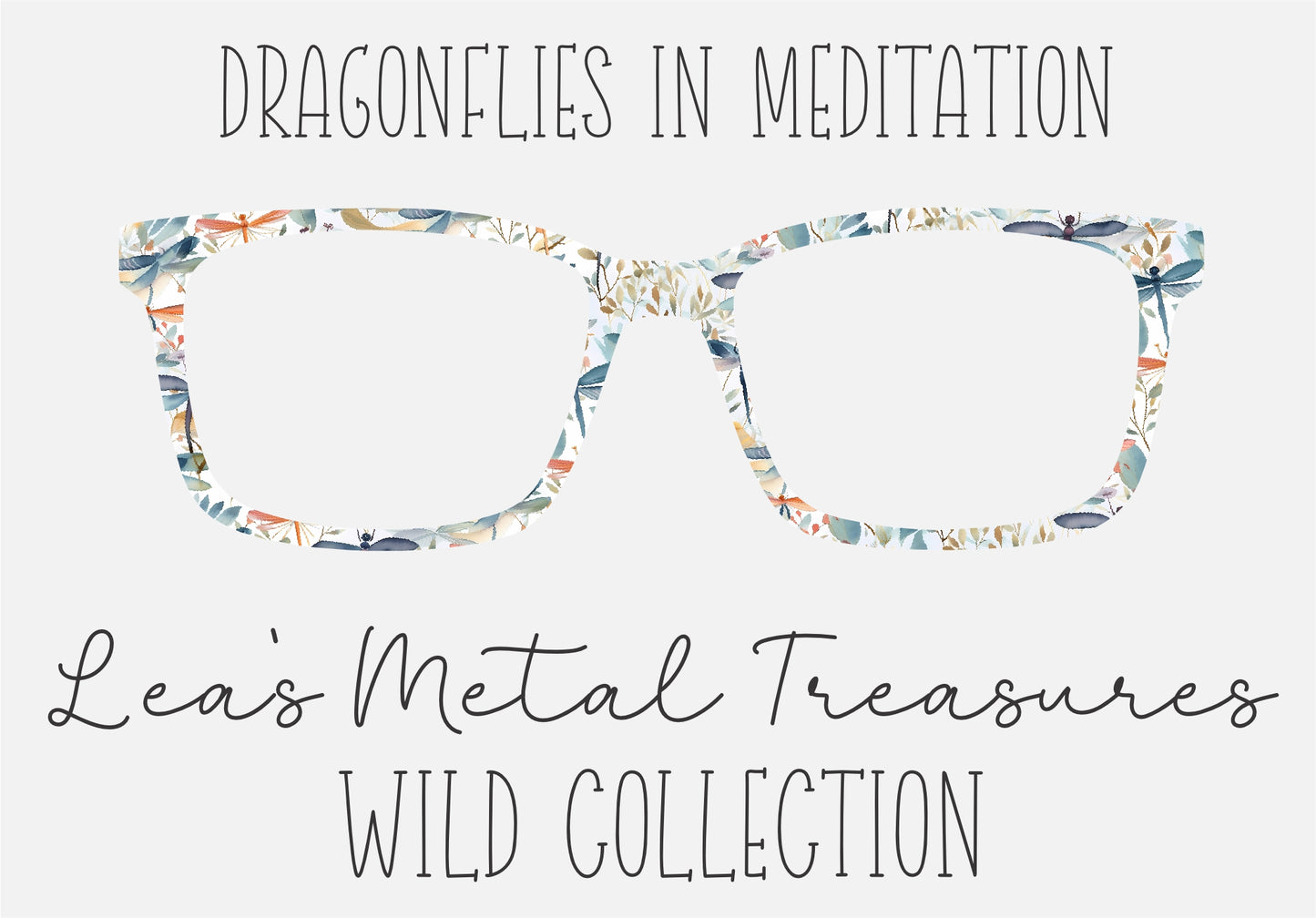 Dragonflies in Meditation Eyewear Frame Toppers COMES WITH MAGNETS