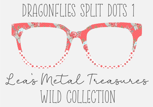 Dragonflies split Dots 1 Eyewear Frame Toppers COMES WITH MAGNETS