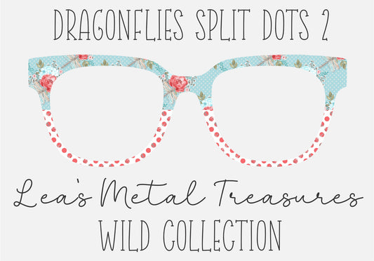 Dragonflies split Dots 2 Eyewear Frame Toppers COMES WITH MAGNETS