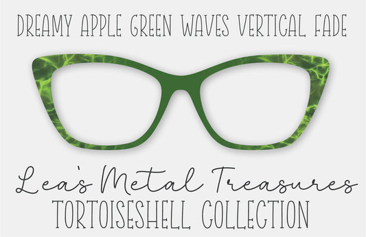 Dreamy Apple Green Waves Vertical Fade Tortoiseshell Eyewear Frame Toppers