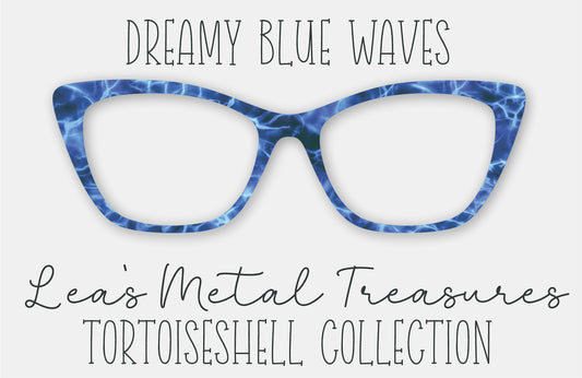 Dreamy Blue Waves FULL PATTERN Tortoiseshell Eyewear Frame Toppers