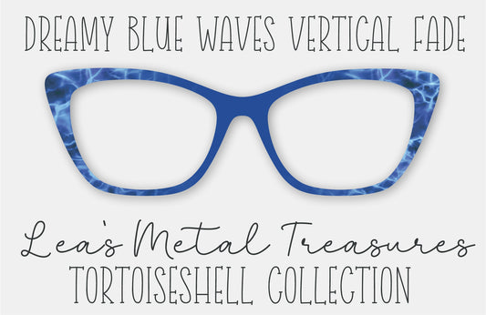 Dreamy Blue Waves Vertical Fade Tortoiseshell Eyewear Frame Toppers
