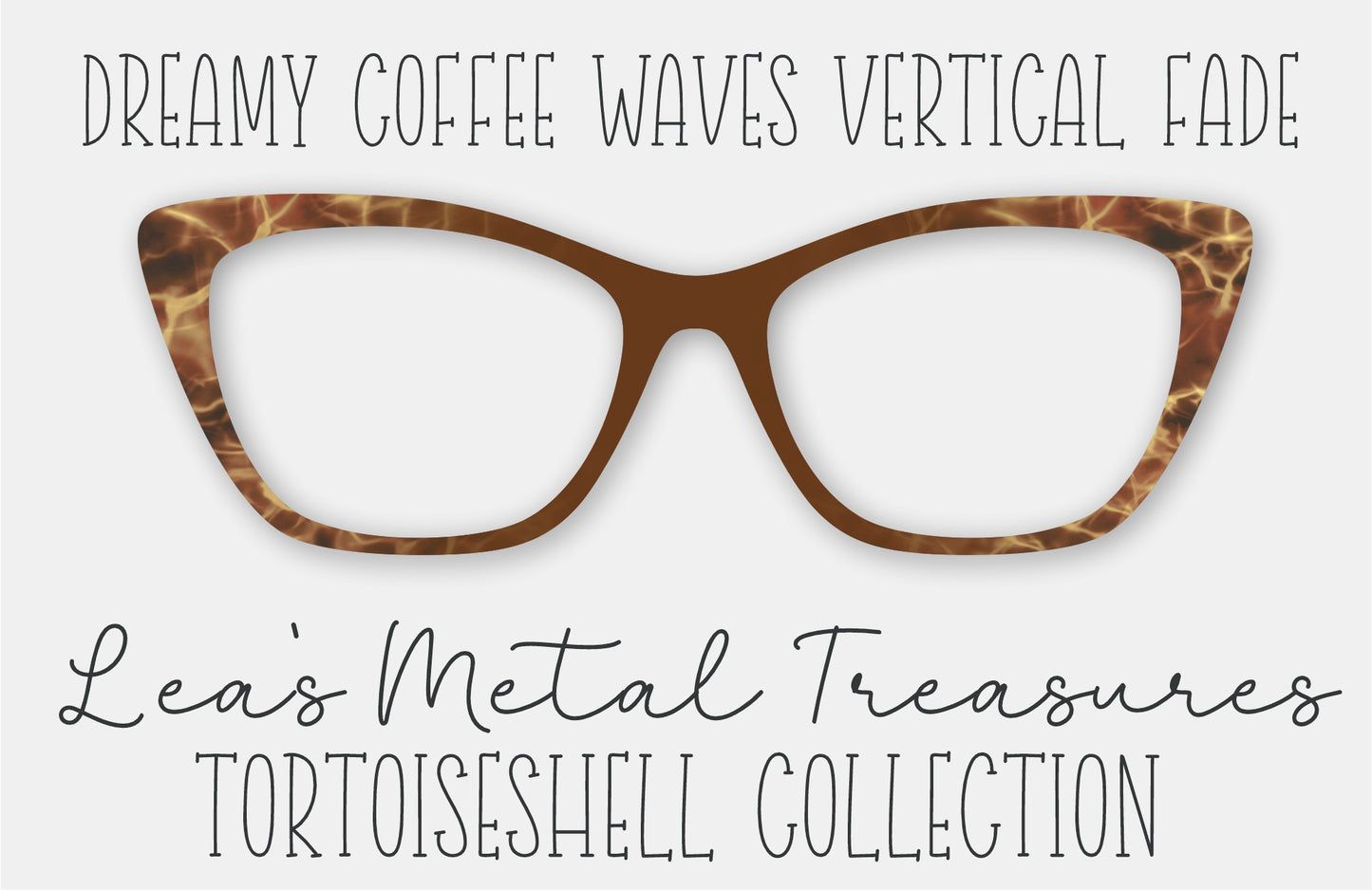 Dreamy Coffee Waves Vertical Fade Tortoiseshell Eyewear Frame Toppers