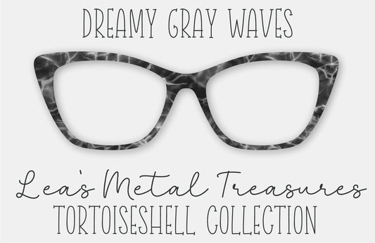 Dreamy Gray Waves FULL PATTERN Tortoiseshell Eyewear Frame Toppers