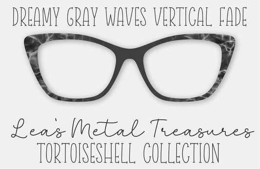 Dreamy Gray Waves Vertical Fade Tortoiseshell Eyewear Frame Toppers