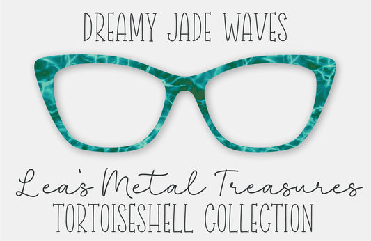 Dreamy Jade Waves FULL PATTERN Tortoiseshell Eyewear Frame Toppers