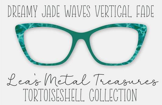 Dreamy Jade Waves Vertical Fade Tortoiseshell Eyewear Frame Toppers