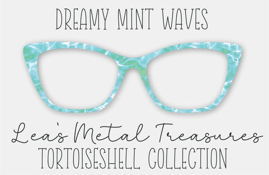 Dreamy Mint Waves FULL PATTERN Tortoiseshell Eyewear Frame Toppers