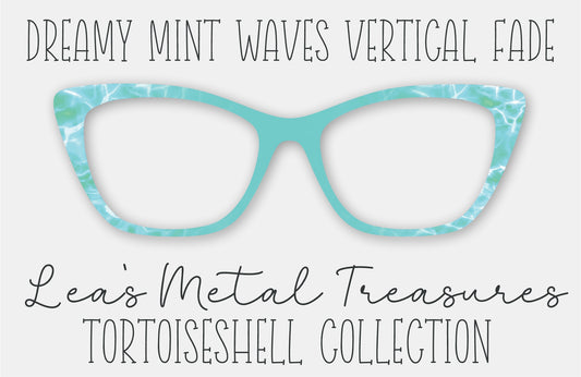 Dreamy Mint Waves Vertical Fade Tortoiseshell Eyewear Frame Toppers