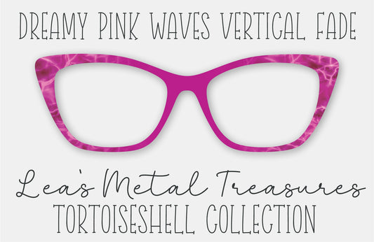 Dreamy Pink Waves Vertical Fade Tortoiseshell Eyewear Frame Toppers