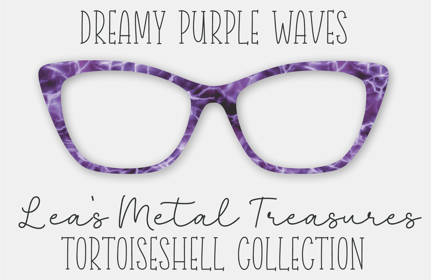 Dreamy Purple Waves FULL PATTERN Tortoiseshell Eyewear Frame Toppers