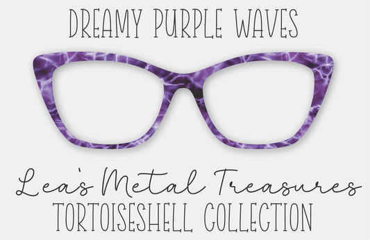 Dreamy Purple Waves FULL PATTERN Tortoiseshell Eyewear Frame Toppers