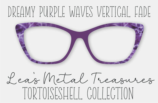 Dreamy Purple Waves Vertical Fade Tortoiseshell Eyewear Frame Toppers