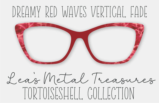 Dreamy Red Waves Vertical Fade Tortoiseshell Eyewear Frame Toppers