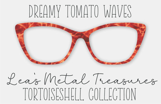 Dreamy Tomato Waves FULL PATTERN Tortoiseshell Eyewear Frame Toppers