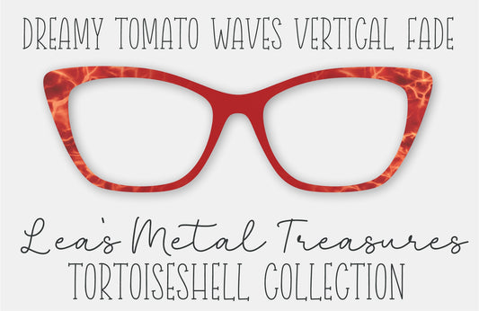 Dreamy Tomato Waves Vertical Fade Tortoiseshell Eyewear Frame Toppers