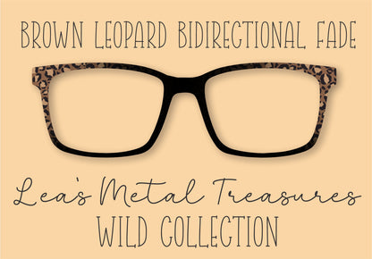 Brown Leopard Bidirectional Fade Eyewear Frame Toppers Comes WITH MAGNETS