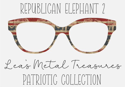 Republican Elephant 2 Eyewear Frame Toppers Comes WITH MAGNETS