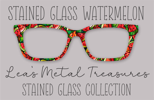 Stained glass Watermelon Eyewear Frame Toppers COMES WITH MAGNETS