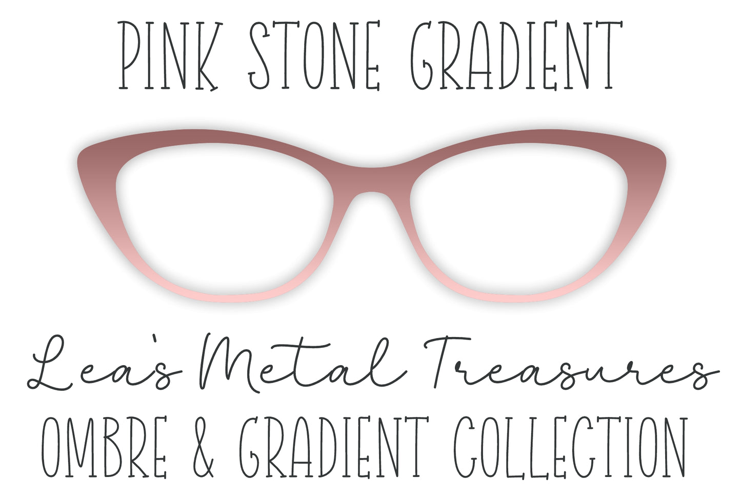 Pink Stone Gradient Eyewear Frame Toppers COMES WITH MAGNETS