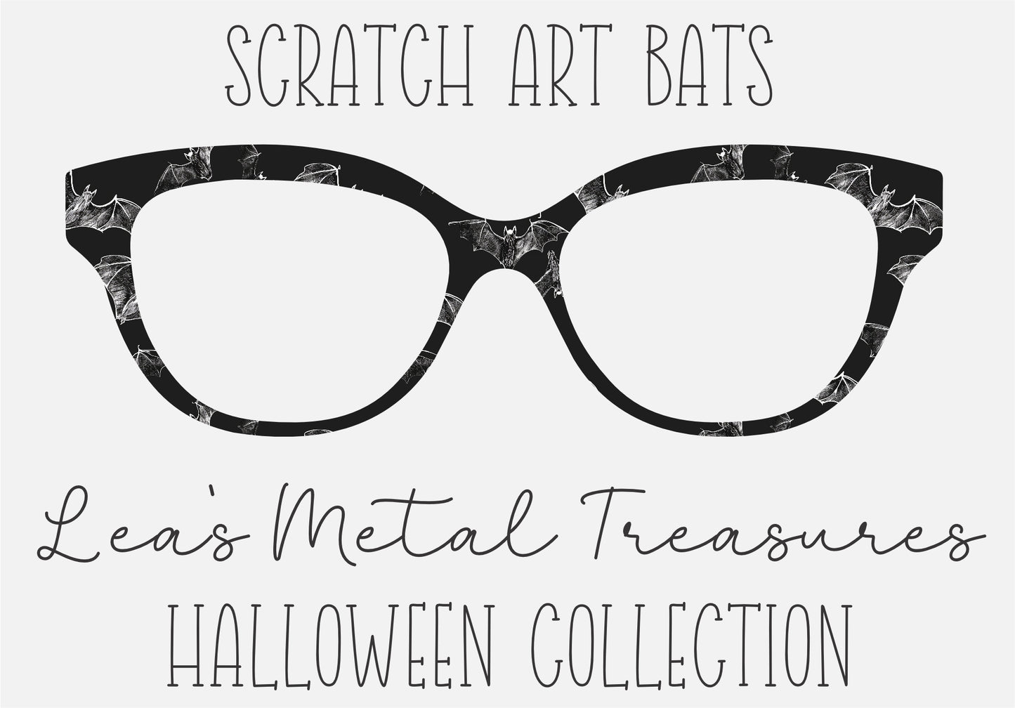 Scratch Art Bats Eyewear Frame Toppers COMES WITH MAGNETS