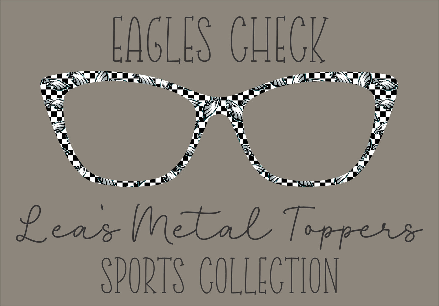 EAGLES CHECK Eyewear Frame Toppers COMES WITH MAGNETS