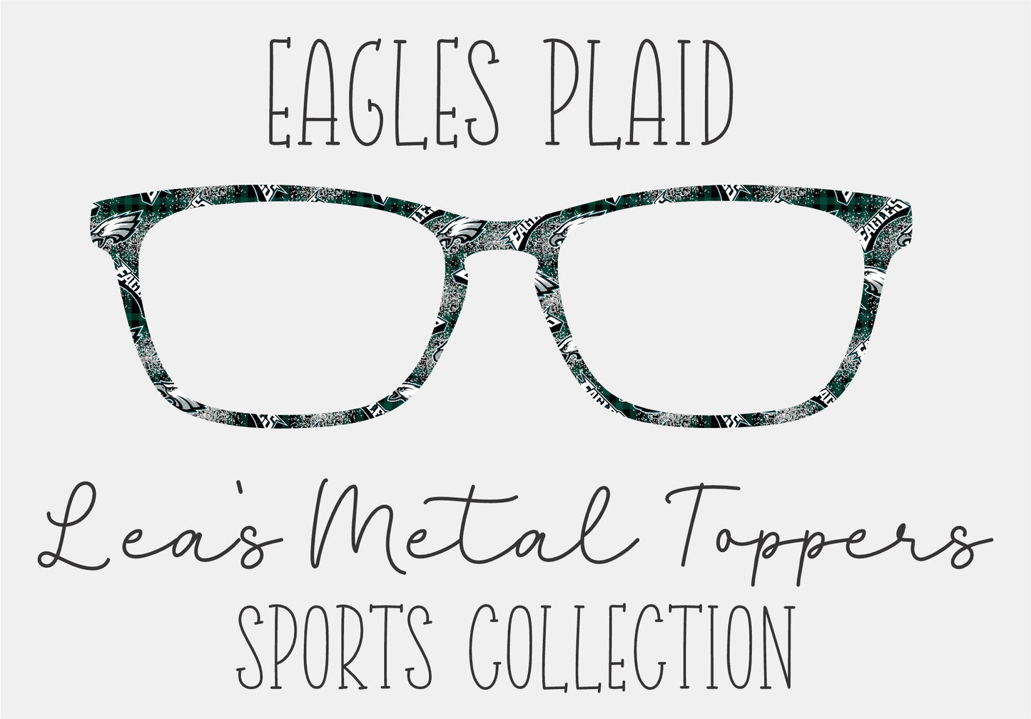 EAGLES PLAID Eyewear Frame Toppers COMES WITH MAGNETS
