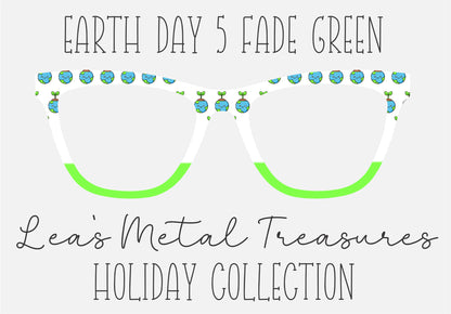 Earth Day 5 fade FFFFFF-82FF49 Eyewear Frame Toppers COMES WITH MAGNETS