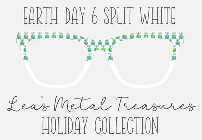 Earth Day 6 split FFFFFF Eyewear Frame Toppers COMES WITH MAGNETS