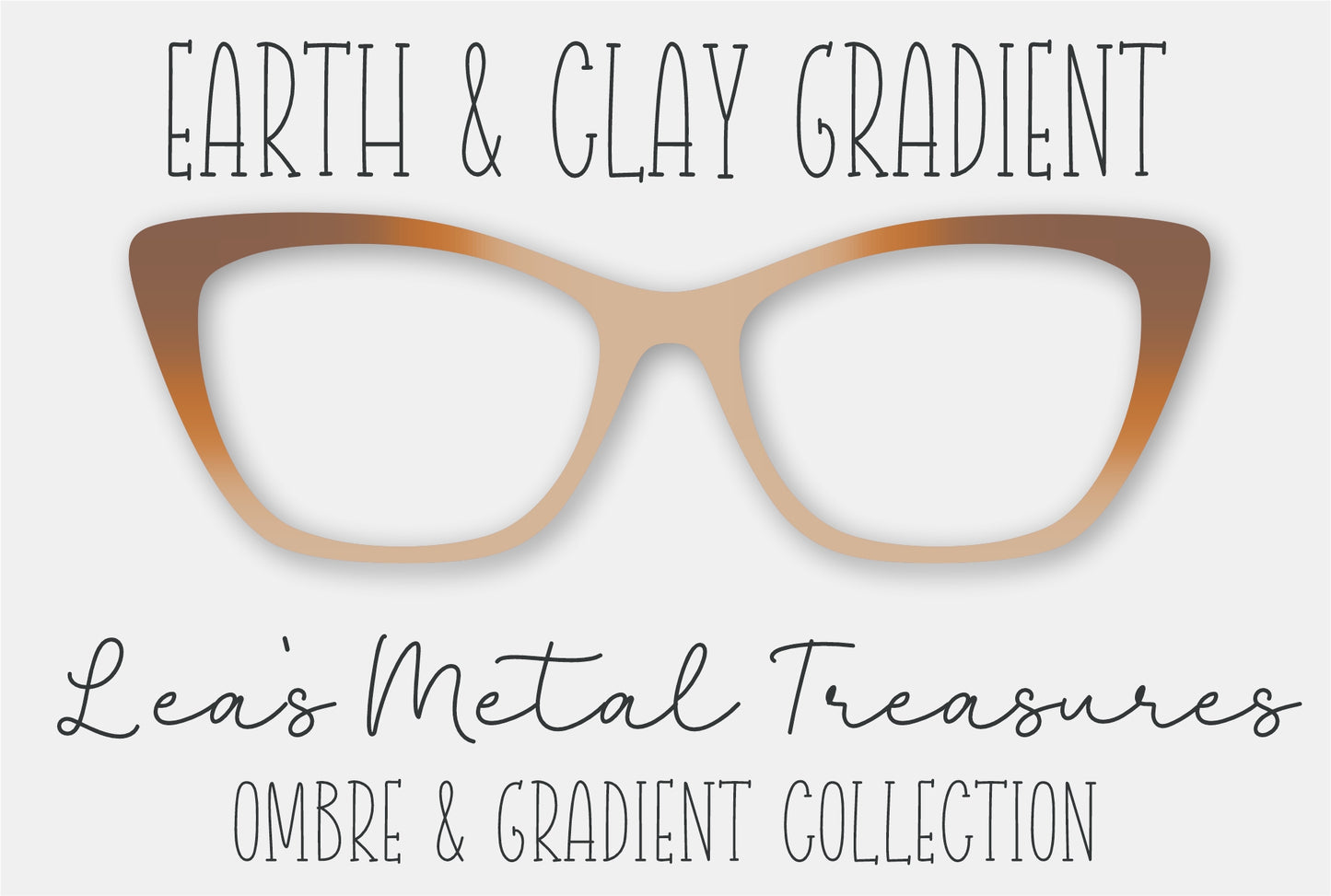 Earth and Clay Gradient Eyewear Frame Toppers COMES WITH MAGNETS