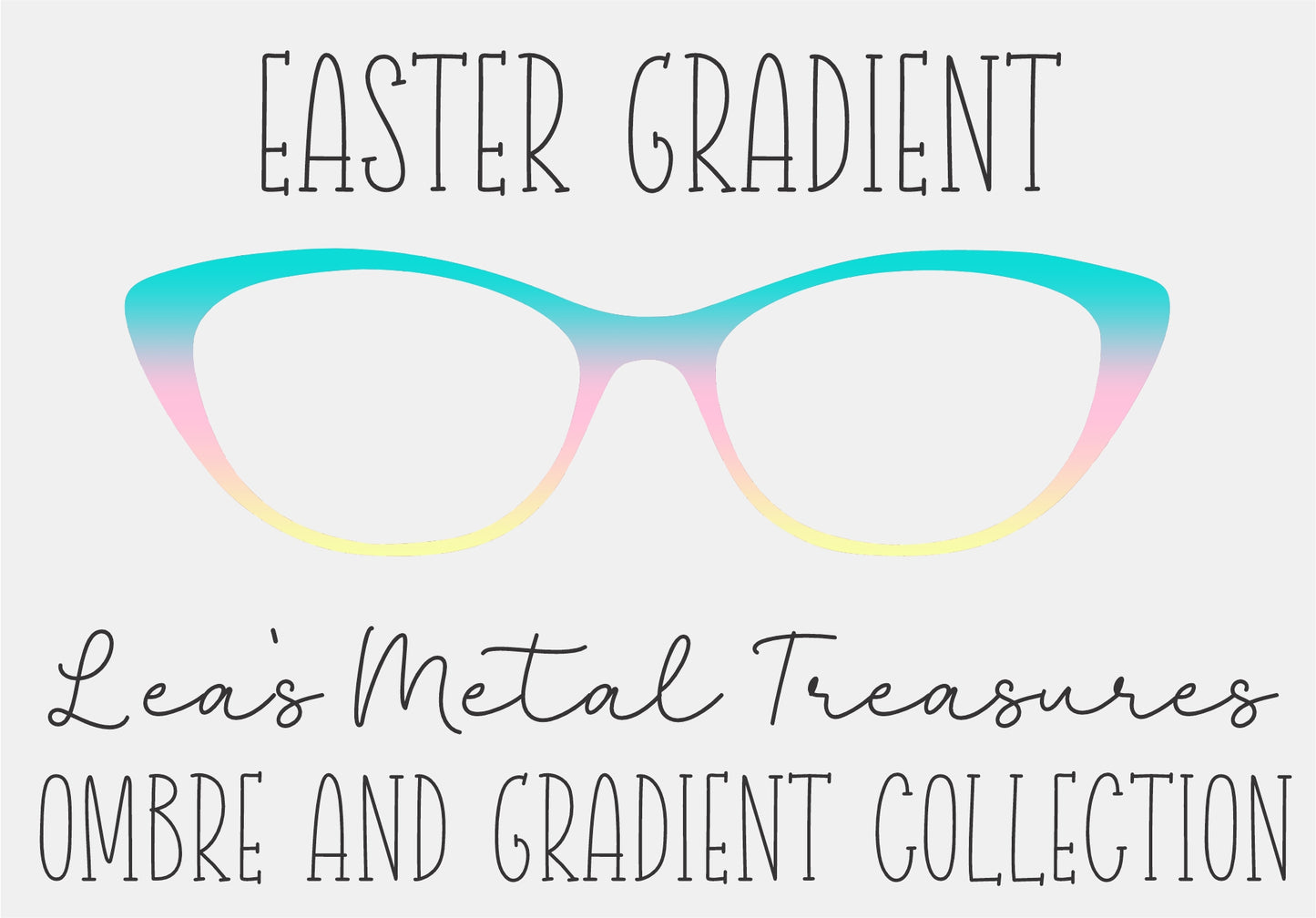 EASTER GRADIENT Eyewear Frame Toppers COMES WITH MAGNETS