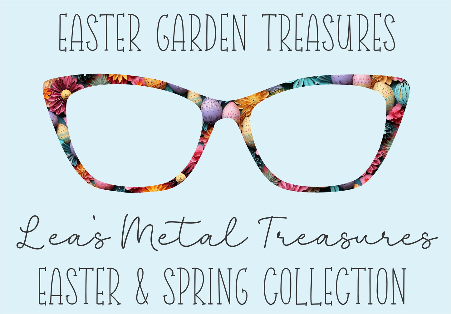 EASTER GARDEN TREASURES Eyewear Frame Toppers COMES WITH MAGNETS