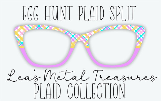 EGG HUNT PLAID SPLIT Eyewear Frame Toppers • MARCH 2026 TOPPER OF THE MONTH