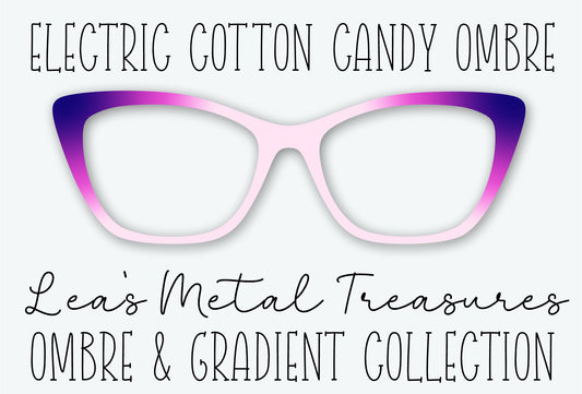 Electric Cotton Candy Ombre Eyewear Frame Toppers