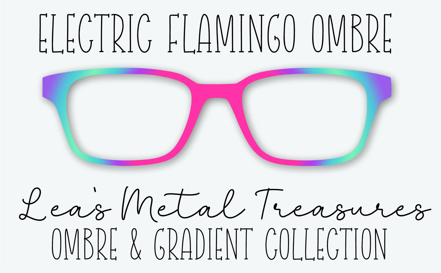 Electric Flamingo Ombre Eyewear Frame Toppers