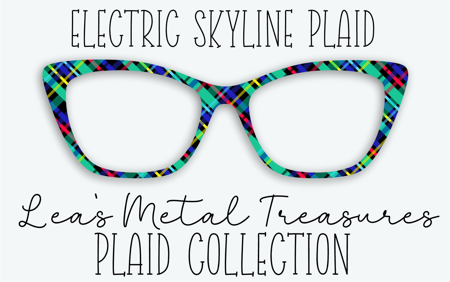 ELECTRIC SKYLINE PLAID Eyewear Frame Toppers • MARCH 2026 TOPPER OF THE MONTH