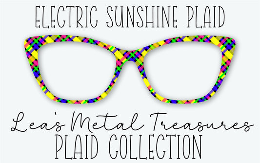 ELECTRIC SUNSHINE PLAID Eyewear Frame Toppers • MARCH 2026 TOPPER OF THE MONTH