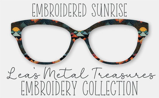 Embroidered Sunrise Eyewear Frame Toppers COMES WITH MAGNETS