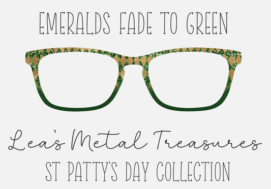 EMERALDS FADE TO GREEN Eyewear Frame Toppers COMES WITH MAGNETS