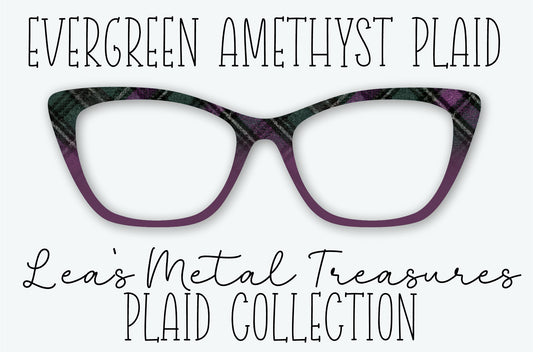 EVERGREEN AMETHYST PLAID Eyewear Frame Toppers OCTOBER 2026 TOPPER OF THE MONTH