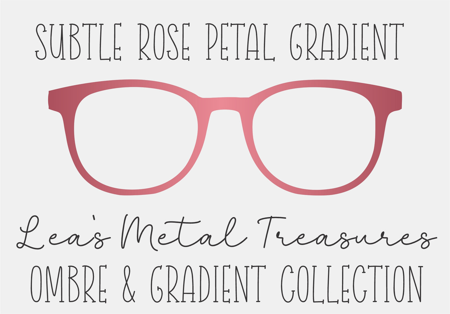 Subtle Rose Petal Gradient Eyewear Frame Topper