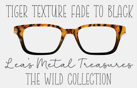 Tiger Texture Fade to Black Eyewear Toppers COMES  WITH MAGNETS