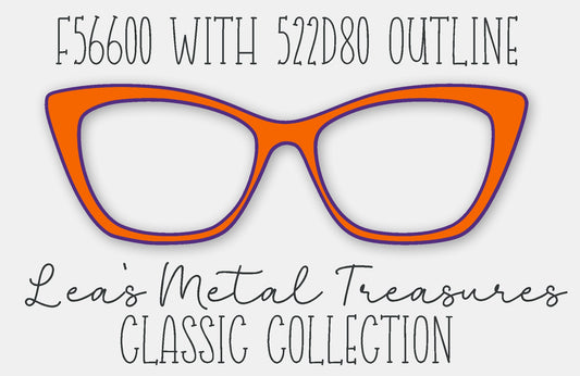F56600 WITH 522D80 Outline Eyewear Frame Toppers